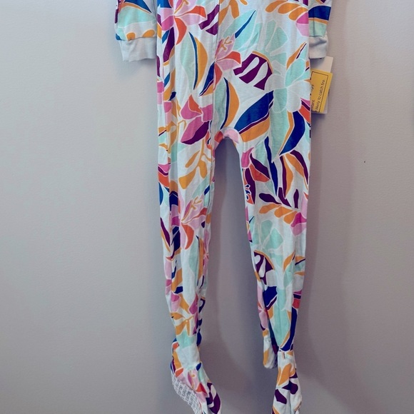 Carter's Long Sleeve Floral Footed Pajamas with Zipper, Non Slip 5t - Picture 8 of 8